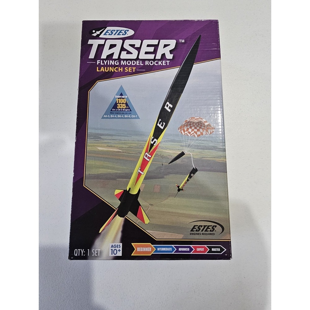 Estes Taser Flying Model Rocket - Launch Set. NEW IN BOX